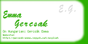 emma gercsak business card