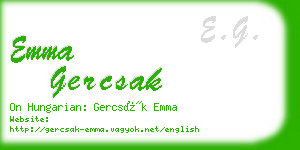 emma gercsak business card